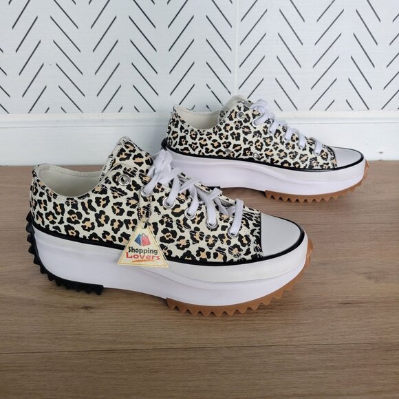 ❤️Converse Run Star Hike Platform Archive Leopard Sz 11 Mens Shoes White A16286C - Picture 2 of 9